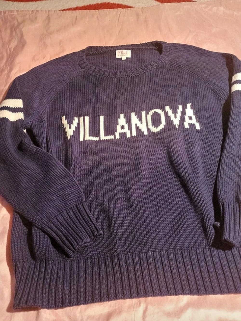 Pink Pineapple Villanova Campus Sweater Blue Size Medium